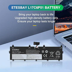 Batería de Repuesto L17C6P51 para Lenovo ThinkPad P72 P73 Series Notebook 01AV497 L17M6P52 SB10K97636 01AV498 - ETESBAY