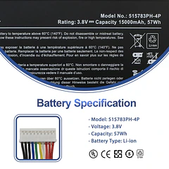 Batería de Repuesto 515783PH-4P para AUTEL MaxiCOM MK908 MK908P - ANTIEE