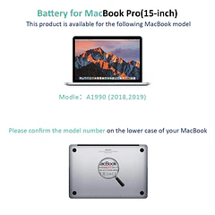 Batería de Repuesto A1953 para MacBook Pro 15 Inch A1990 (Mid 2018 2019) EMC 3215 - BNDeluxe