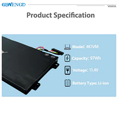 Batería de Repuesto JPFMR para Dell Inspiron 7700 7500 7501 Precision 5540 vostro 7500 g7 - GBNENGTD