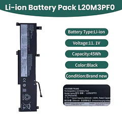 Batería de Repuesto L20M3PF0 para Lenovo Ideapad 3-14ITL6 3-15ITL6 3-17ITL6 3-14ALC6 3-15ALC6 3-17ALC6 3-14ABA7 S14