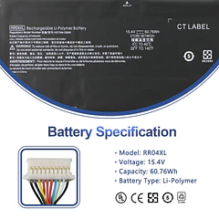 Batería de Repuesto RR04XL para HP Spectre X360 13-aw - ANTIEE