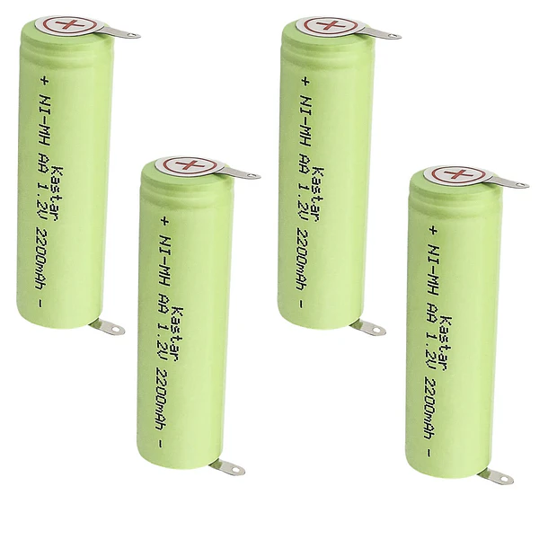 Batería de Repuesto MH-4B-AA1.2V-2200M-SOLDER-X para Remington Groomer/Trimmer R890 R950 R960 R970 TA3050 TA3070 TA4570 TA5570 - Kastar 1
