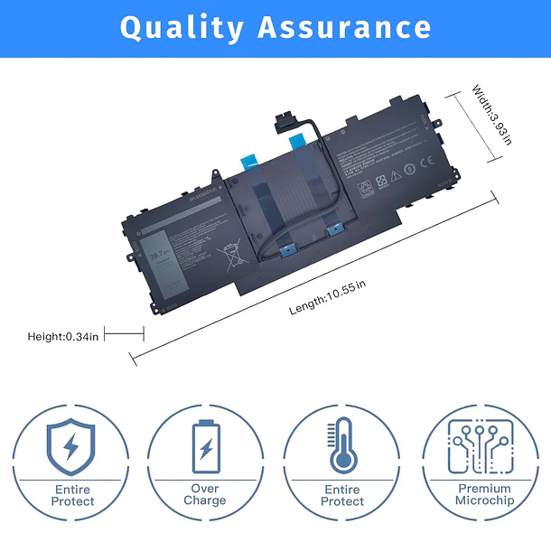 Batería de Repuesto 3VV58 para Dell Latitude 9420 9430 Series Notebook GHJC5 3VV58 [7.7V 39.7Wh] - NBULBL 4