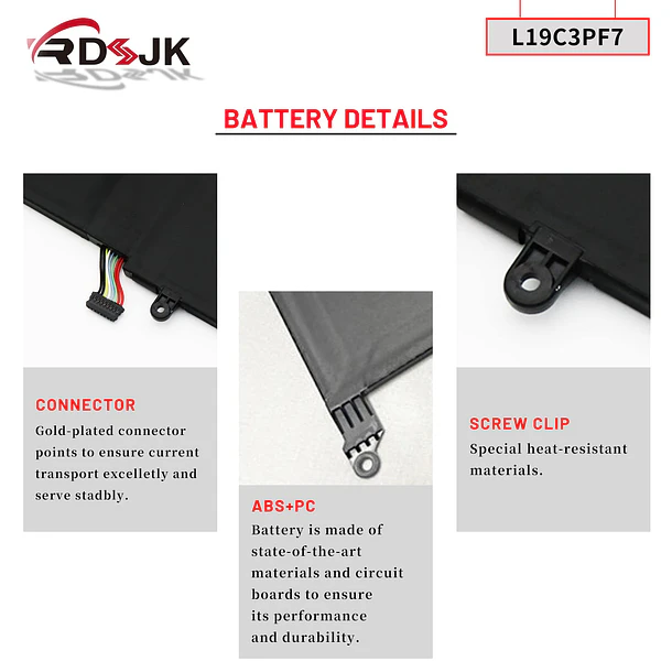 Batería de Repuesto L17M3PG1 para Lenovo IdeaPad 3-14ADA05 3-14ARE05 3-14IIL05 3-14IML05 3-15ARE05 3-15IIL05 3-15IML05 Series - RDSJK 5