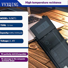 Batería de Repuesto 91M71 para Dell Latitude 5320 7320 7420 7520 Latitude 5320 2-in-1/7320 2-in-1/7420 - VVXQING