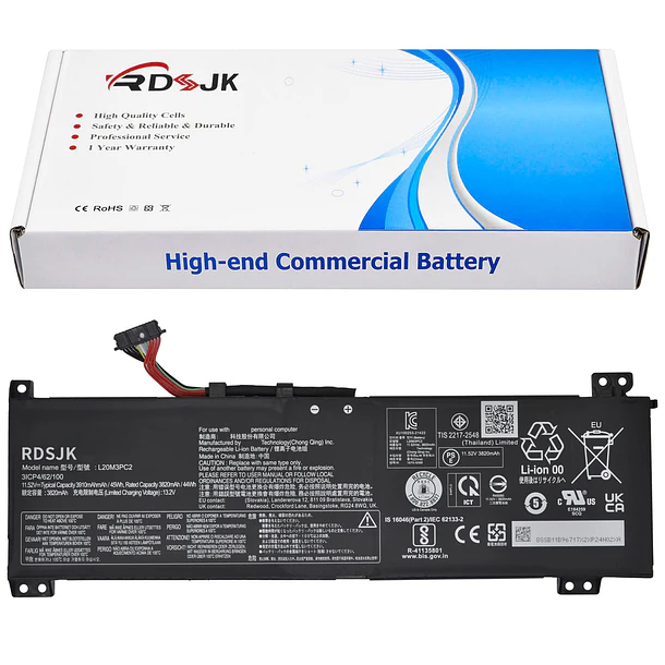 Batería de Repuesto CP03XL para Lenovo Ideapad Gaming 3i 3-15ACH6 82K1 Model 82K20015US 82K200UTUS 3-15IHU6 1