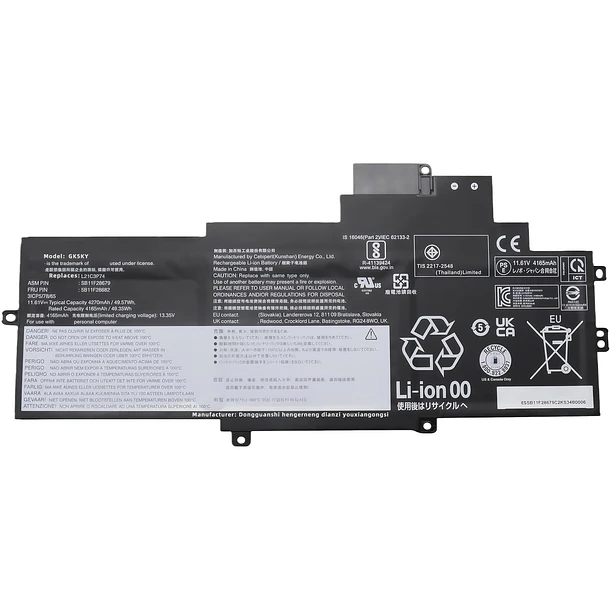 Batería de Repuesto GK5KY para Lenovo for ThinkPad X1 Nano Gen 2 / X1 Nano 1