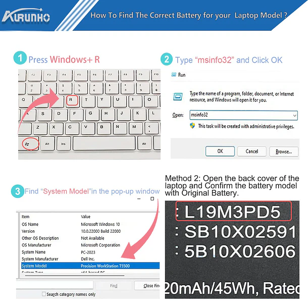 Batería de Repuesto L19M3PD5 para Lenovo ThinkPad 2022 E15 E14 4th Gen 2021 E15 E14 - AURUNHO 4