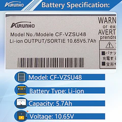 Batería de Repuesto CF-VZSU48 para Panasonic Toughbook CF-19 CF19 MK1 MK2 MK3 MK4 MK5 MK6 - AURUNHO