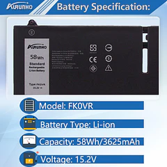 Batería de Repuesto JPFMR para diversos equipos compatibles según modelo JPFMR - AURUNHO