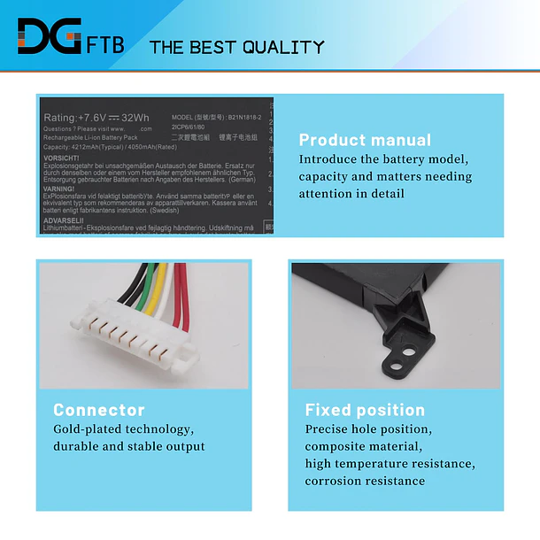 Batería de Repuesto 1FXDH para Asus VivoBook 14 F412DA F412DK F412FJ F412FA F412FL F412UA A412FA - DGFTB 3