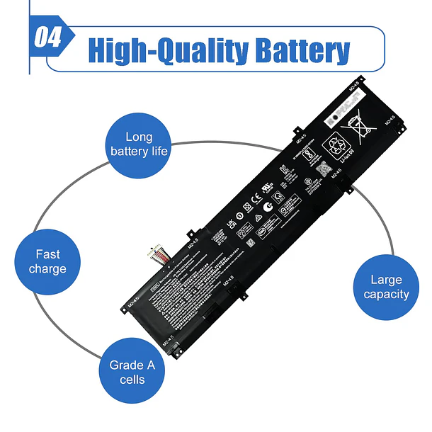 Batería de Repuesto FZ06XL para HP Spectre x360 2-in-1 Envy 16-h0011TX 16-f0035nr 16-h0006TX 16 h0112nr 5