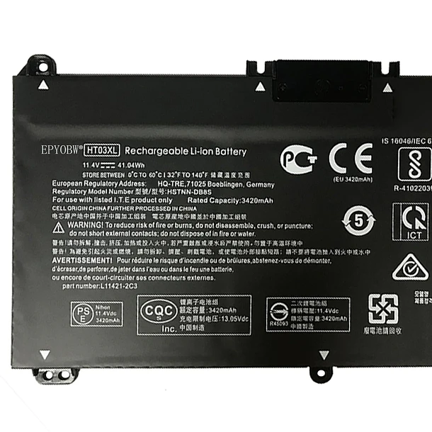 Batería de Repuesto HT03XL para HP Pavilion 14-CE 14-CF 14Q-CS 15-CR 15G-DR 15T 17-by/Pavilion 240 - EPYOBW 2