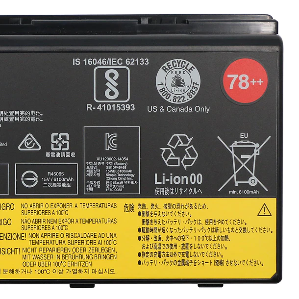 Batería de Repuesto 01AV451 para Lenovo ThinkPad P71 20HK 20HL / ThinkPad P70 20ER 20ES - FCZFCZ 3