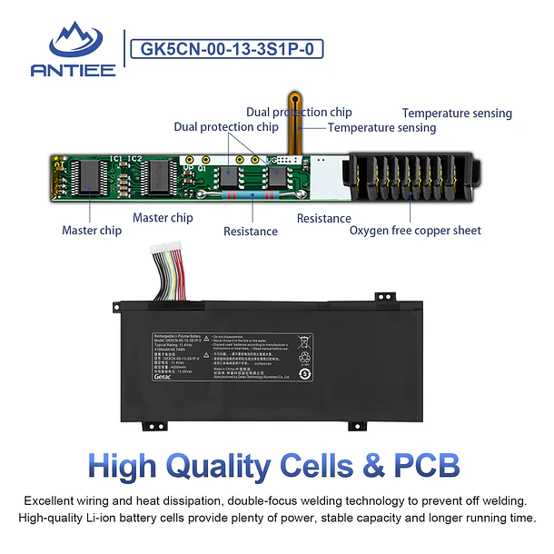 Batería de Repuesto GK5CN-00-13-3S1P-0 para Schenker XMG Neo Core 15 17 46.74Wh 4