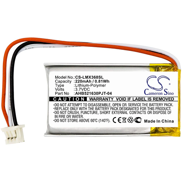 Batería de Repuesto CS-LMX368SL para M-R0074 MX Vertical 810-006368 AHB521630PJT-04 - Estry 3