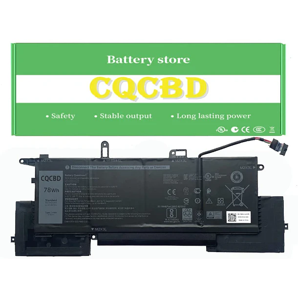 Batería de Repuesto 7146W para Dell Latitude 7400 2-in-1 Latitude 9410 Series Notebook 085XM8 08W3YY 1