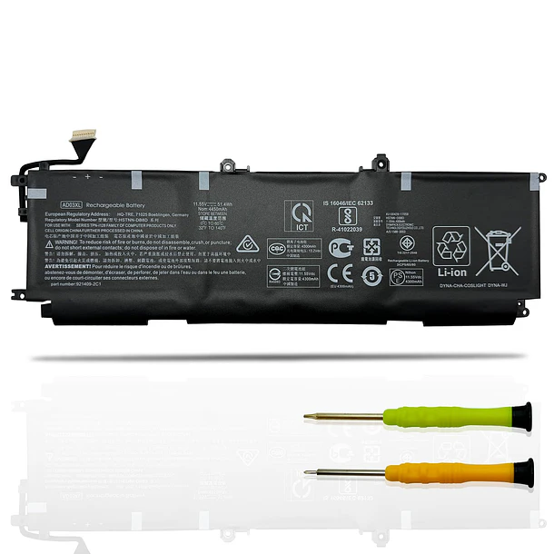 Batería de Repuesto AD03XL para HP Envy 13-AD 13-AD000 13T-AD100 13-AD000TX DQ 13-AD002NG 13-AD101TX 13-AD104TX - UGXKNAE 1
