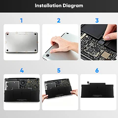 Batería de Repuesto para 13 Inch MacBook Air 2017, Early 2015 Early 2014, Mid