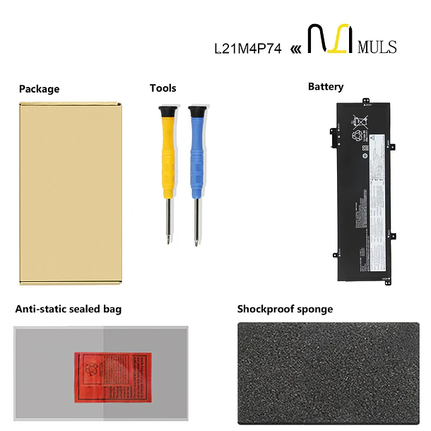 Batería de Repuesto L21M4P74 para Lenovo ThinkPad T16 Gen 1/Gen 2 - MULS 6
