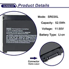 Batería de Repuesto SR03XL para HP Omen 15-CE0XX 15-DC0XX 15-DC1XXX HP Envy x360 15-CN 15-CP - SUNNEAR 2