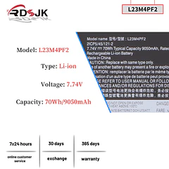 Batería de Repuesto C31N1724 para Lenovo Yoga Air 14S 15 Slim 7 Gen 9th 2024