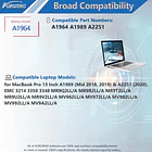 Batería de Repuesto JPFMR para MacBook Pro 13 Inch A1989 (Mid 2018, 2019) & A2251 - AURUNHO 5