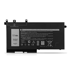 Batería de Repuesto 93FTF para Dell Precision 15 3520 3530 Latitude 5280 5288 E5480 E5580