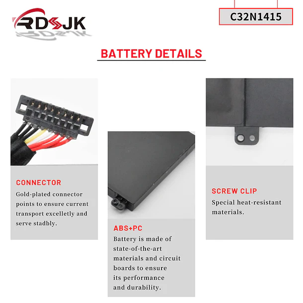 Batería de Repuesto C32N1415 para Asus ZenBook (Pro) UX501J UX501L UX501JW UX501LW UX501JW4720 UX501VW N501 - RDSJ 5