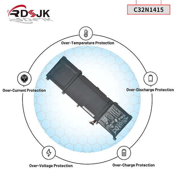 Batería de Repuesto C32N1415 para Asus ZenBook (Pro) UX501J UX501L UX501JW UX501LW UX501JW4720 UX501VW N501 - RDSJ 6