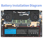 Batería de Repuesto 69KF2 para Dell XPS 15 9500 M15 M17 G7 15 7500 11.4V - KingSener 6