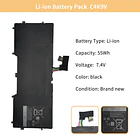 Batería de Repuesto C4K9V para Dell XPS 12 9Q33 L221X 13 9333 Ultrabook 13 XPS13 - NBULBL 2
