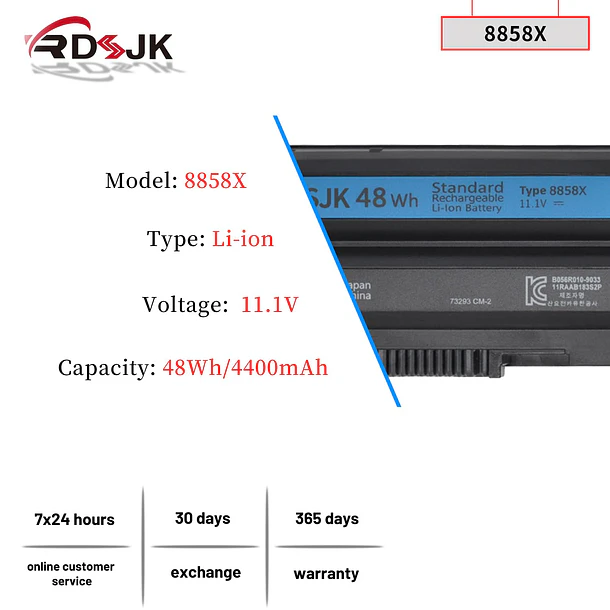 Batería de Repuesto 45N1096 para Dell Inspiron 14R 5420 15R 5520 17R 7720 4420 4520 2