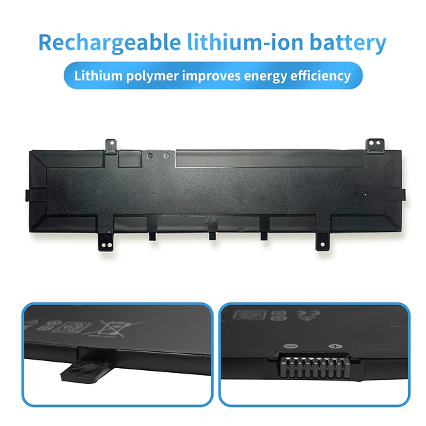 Batería de Repuesto para Asus VivoBook 15 X505BP X505BA X505BA-BR016T Series Notebook Black (11.55V - Hubei 3