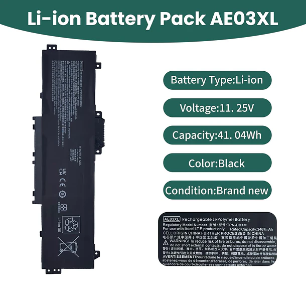 Batería de Repuesto AE03XL para HP 240 G10 / 245 G10 / 246 G10 / 2