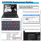 Batería de Repuesto C31N1636 para Asus VivoBook Pro 15 X580V X580VD X580VN X580GD M580GD M580VD - Bituoer 5