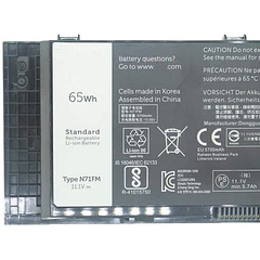 Batería de Repuesto N71FM para Dell Precision M4600 M4700 M6600 M6700 M4800 M6800 Series(11.1V 65Wh) - Hubei