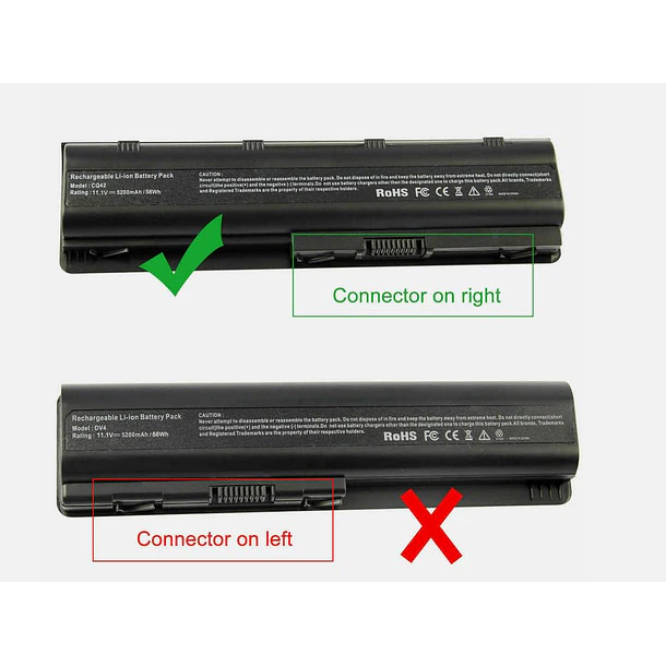 Batería de Repuesto CQ42 para 593553-001 584037-001 g6 Series g6-1c79nr g6-1c81nr HSTNN-UBOW HP dm4-2070us dm4-3013cl - powerforlaptop 3