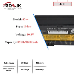 Batería de Repuesto 47++ para Lenovo ThinkPad X200 X200s X201 X201s X201i 42T4696 42T4646 42T4647