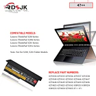 Batería de Repuesto 47++ para Lenovo ThinkPad X200 X200s X201 X201s X201i 42T4696 42T4646 42T4647 3