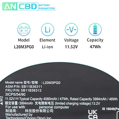 Batería de Repuesto JK6Y6 para Lenovo 100w 300w 500w Gen 3 / 100e 300e - ANCBD