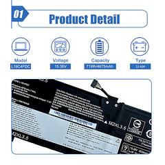 Batería de Repuesto L19C4PDC para Lenovo Ideapad Yoga 7-14ITL5 82BH 7-15ITL5 82BJ 7-14ACN6 Series Laptop - Dentsing
