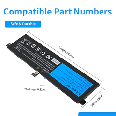 Batería de Repuesto R13B02W para Xiaomi Mi Air 13 13.3" Series Notebook 161301-01 Tablet PC - KingSener