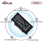 Batería de Repuesto VT06XL para HP Envy 17-3000 17-3070 17-3200 17t-3000 17t-3200 TPN-I103 HSTNN-IB3F HSTNN-DB3F - RDSJ 6