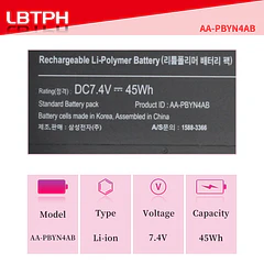 Batería de Repuesto AP16L5J para SAMSUNG 530U3B NP530U3B 530U3C NP530U3C