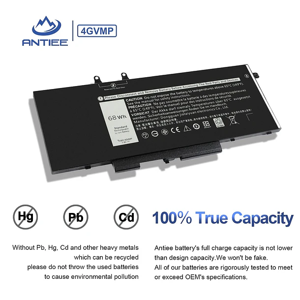 Batería de Repuesto 4GVMP para Dell Latitude 5400 5500 - ANTIEE 6