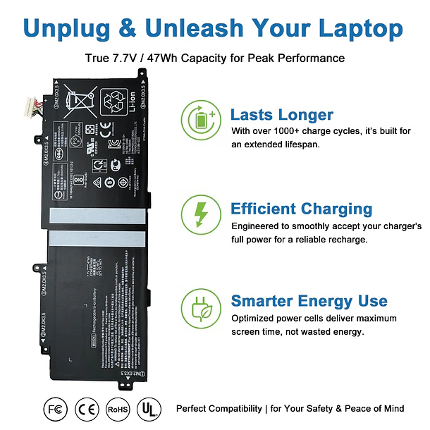 Batería de Repuesto MR02XL para HP Elite X2 G4 / Elite X2 G8 Series Tablet - HPXXDJA 2