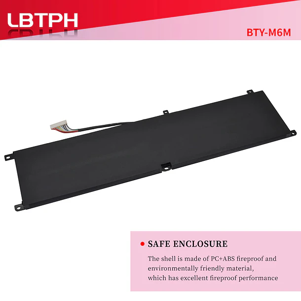 Batería de Repuesto BTY-M48 para MSI Creator 15 A10SD A10SF GS66 A10SET-078TR Stealth 10SFS 10SGS - LBTECH LBTPH 4