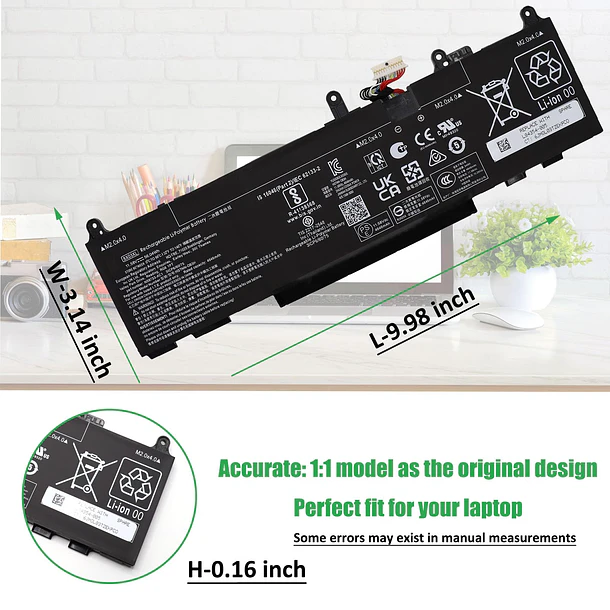 Batería de Repuesto BX03XL para HP EliteBook 830 835 840 845 860 865 G11 ZBook - RHKRKQN 5